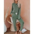 thumbnail image 5 of Conjunto de pijama de dos piezas para mujer, ropa de dormir de algodón de manga larga, ropa de dormir y pantalones de pijama, conjuntos de salón, 5 of 5