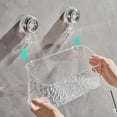 thumbnail image 5 of 1PC Rotating Suction Cup Storage Rack Bathroom Non Perforated Wall Mounted Organizing and Storage Box Transparent-Gray,S, 5 of 6
