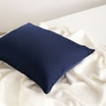 thumbnail image 3 of Satin Super Soft Toddler Pillowcases with Hidden Zipper Closure, Luxury and Silky Travel Pillow Covers, 13" x 18", Navy Blue, 2 Pack, 3 of 6
