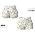 thumbnail image 3 of Sikiie Vintage Stylized White Color Print Workout Shorts Women Scrunch Butt Gym Shorts Seamless High Waist Tummy Control Yoga Biker Athletic Shorts, 3 of 5