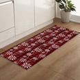 thumbnail image 5 of Kitchen Rugs and Mats Set of 2 Christmas Winter Snowflake Retro Red Buffalo Plaid Kitchen Sink Mat,Non-Slip Area Runner Rug,Washable Floor Mat for Home Dining Room Office 18"x30"+18"x48", 5 of 6