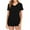 Black, variant on Odeerbi Women Pajama Sets Short Sleeve Sleepwear Solid 2025 Casual Pullover V-neck Two Piece Set HomeWear Sleepwear Green