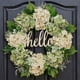 thumbnail image 2 of Corona de puerta delantera, coronas de flores de hortensias para decoración de inauguración de la casa, 2 of 9