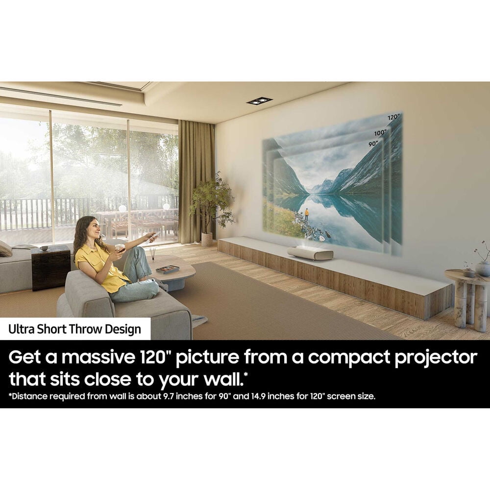 Samsung 120" LPU7D Series The Premiere Ultra Short Throw 4K AI Smart TV Laser Projector