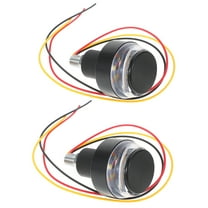 Motorcycle Turn Signal Side Lights with LED Bulbs Black Plastic for Motorcycle Use 2 Pieces