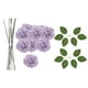 thumbnail image 1 of 25 piezas Flores artificiales con decoraciones del hogar de tallo decoración de boda 3d toque real para el día de la madres interiores al aire libre púrpura, 1 of 8