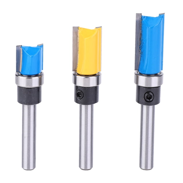 Fresa para carpintería, 3 piezas, vástago de 1/4 pulg., fresa para carpintería, fresa para madera, durabilidad extendida