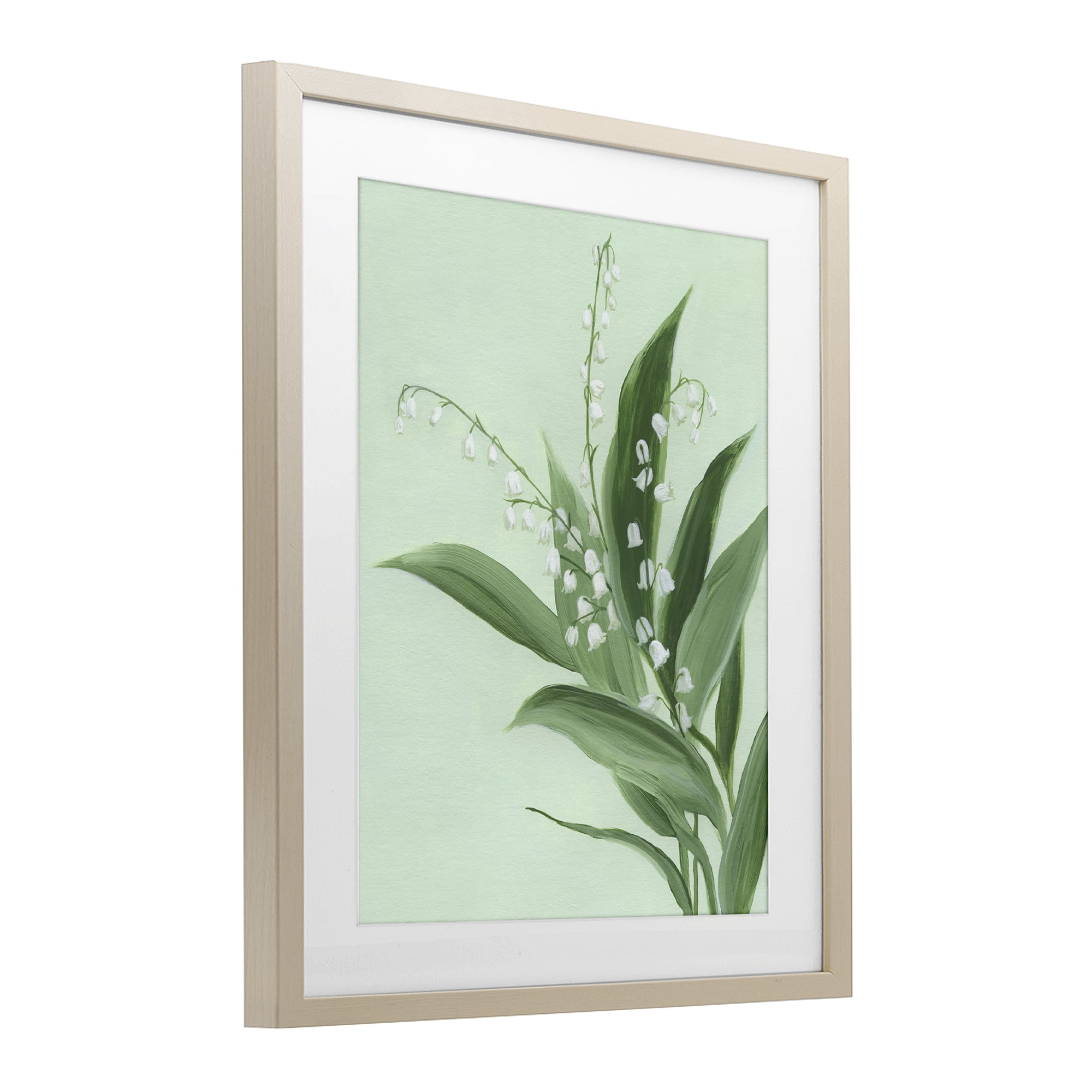 Stupell Industries Gentle Lily of Valley Birch Framed Print Under Glass, design by Grace Popp