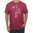 thumbnail image 2 of Wild Bobby Stand For The Flag Kneel for The Cross USA Flag Men Tee, 2 of 6