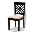 thumbnail image 7 of Bowery Hill 18.5" Modern Rubber Wood Dining Chair in Chocolate (Set of 2), 7 of 7