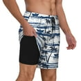 thumbnail image 2 of Fuzoiu Palm Tree Print Men's Swim Shorts,Quick-Dry Double-Layer Swim Trunks,Board Trunks,Beach Shorts Swimwear Bathing Suits-XX-Large, 2 of 6