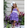 thumbnail image 2 of Cotton-Blend Fishing for Polka Dots Halter Dress for Toddlers and Girls (Purple, 7/8), 2 of 4