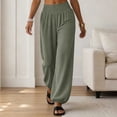 thumbnail image 4 of Aezemi Women High Waisted Sports Pants Loose Fit Elastic Waist Flowy Jogger Pants with Pockets Palazzo Womens Workout Fashion Casual Outdoor Trousers XXL, 4 of 8