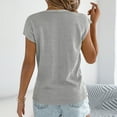 thumbnail image 5 of Karight Women‘s Casual Fashion Solid Color V-Neck Summer Camisole Blouse T-shirt Tank Top, 5 of 8