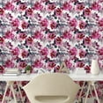 thumbnail image 2 of Ambesonne Floral Boho Peel & Stick Wallpaper for Home, Print Aquarelle Flowers, 13"x100", Ivory Magenta Lilac, 2 of 5
