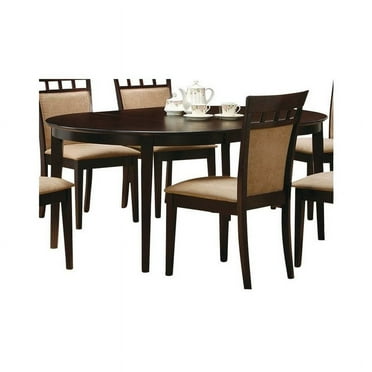 Coaster Gabriel Oval Butterfly Leaf Wood Dining Table in Cappuccino