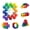 Rainbow, variant on Colorful Sensory Toys for Kids, Quiet Cool Fidget Toys Ball Autism Educational ADHD Desk Toy,Stocking Stuffer Gift for Adults Kids