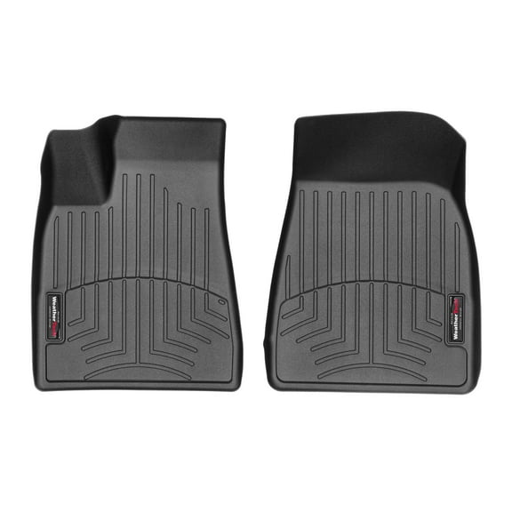 WeatherTech Custom Fit FloorLiners compatible with 2016-2018 Tesla Model X - 1st Row (Driver & Passenger), Black