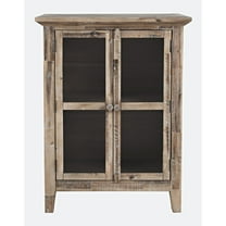 Jofran Rustic Shores 32" Coastal Distressed Acacia Two-Door Accent Cabinet