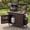 Brown, variant on 54.1"H Outdoor Grill Cart with High Shelf, Large Outdoor Kitchen Island with Stainless Steel Top