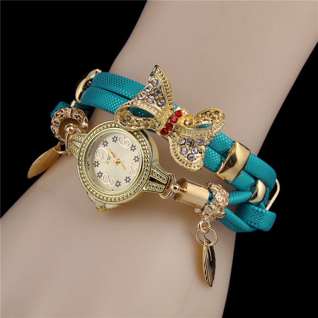 Kiplyki Wholesale Butterfly Retro Rhinestone Bracelet Watches Women Lovely  Wedding Quartz Watches - Walmart.com