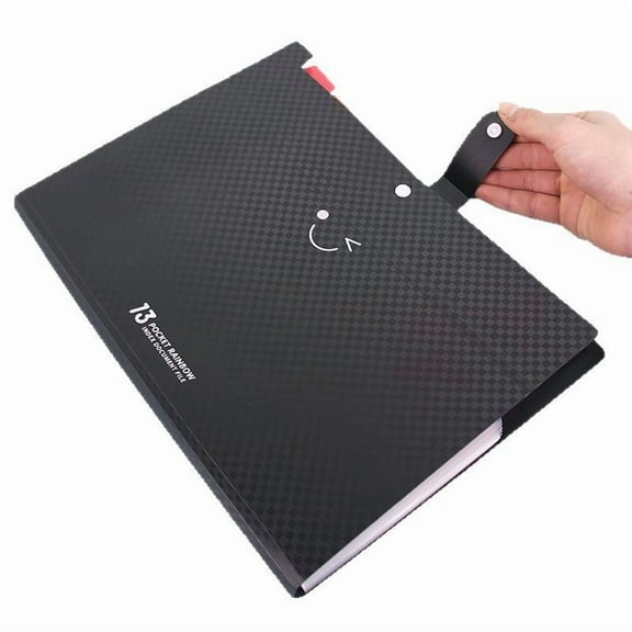 Mozeeda Plastic 13-Pocket Expanding File Folder Organizer with Buckle Closure