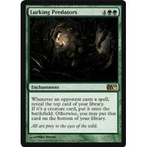 - Lurking Predators - Magic 2010, A single individual card from the Magic: the Gathering (MTG) trading and collectible card game (TCG/CCG). By Magic: the