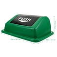 thumbnail image 2 of HONMEET Heavy Duty Green Plastic Trash Can Lid Outdoor Waste Bin Cover Protector, 2 of 8