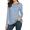 Blue, variant on Women Long Sleeve Round Neck Basic T-Shirt Striped Shirts Tunic Top Blouse Women'S T-Shirts Red L
