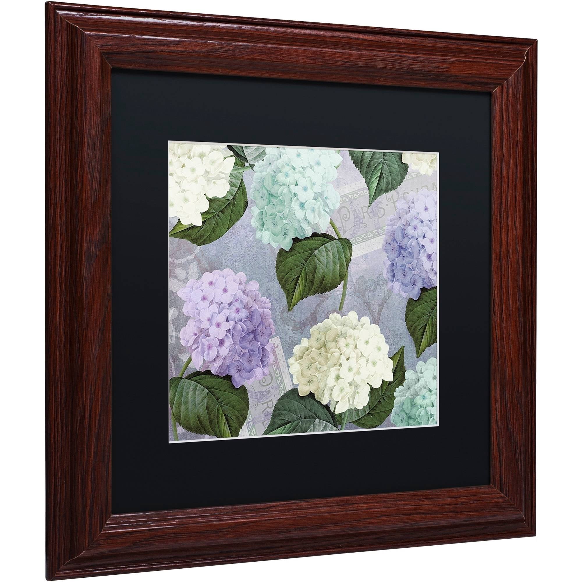 Trademark Fine Art "Hortensia Lavenders" Canvas Art by Color Bakery Black Matte, Wood Frame