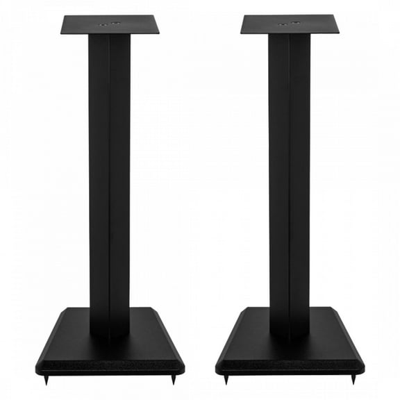Elac LS10-B - 23" Steel and Wood Speaker Stands - Black, Pair