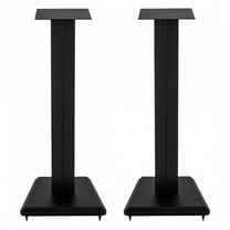 Elac LS10-B - 23" Steel and Wood Speaker Stands - Black, Pair
