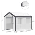 thumbnail image 3 of Outsunny 10'L x 7'W x7'H Heavy Duty Walk-In Greenhouse Vegetable Seed Growth Tent Outdoor Plant Growing Tunnel Warm House Flower Shed Backyard White, 3 of 10