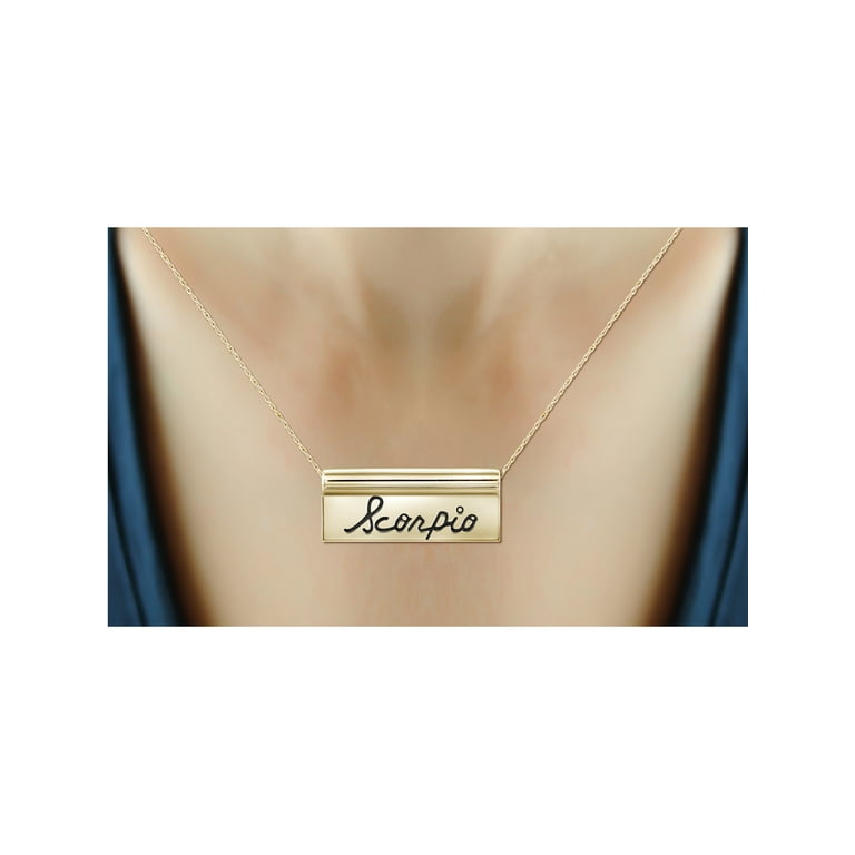 Scorpio nameplate necklace best sale