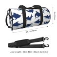 thumbnail image 2 of Fotbe Cute Shark Bolsa Deportiva de Lona Plegable con Estampado, Bolsa de Gimnasio con Bolsillo Seco/Húmedo, Bolsa de Viaje Ultraligera de Gran Capacidad, 2 of 6