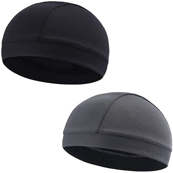2pcs Moisture Wicking Skull Cap Beanie Hat For Running Hiking