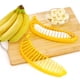 thumbnail image 2 of Cortador de plátano, perfecto para ensaladas de frutas, mango genérico, cortador de fruta de plátano de plástico, cortador, cortador, herramienta de cocina, amarillo, 2 of 5