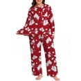 thumbnail image 5 of Cueply Women's Plus Size Pajama Sets Long Sleeve Tops and Pants Soft Lounge Sleepwear Set Casual Pjs with Pockets, 5 of 9