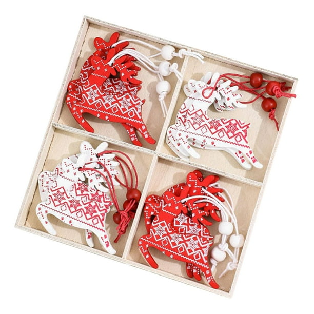 Adornos colgantes navideños, accesorios para fotografías, adornos de madera, decoración para interiores del hogar, regalos, colgante para oficina, Ciervo