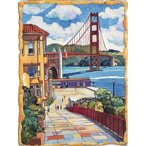Golden Gate Bridge San Francisco Canvas Painting,Suitable for Living Room,Bedroom,Office,Hallway,Study Room Decoration.