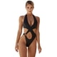 thumbnail image 1 of Traje de baño de una pieza ahuecado de color sólido sexy bikini estilo mujer, 1 of 5