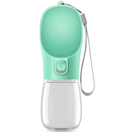 

Dupashio Portable Pet Water Bottle 550ml Dog Water Cup with Drinking Feeder and Lanyard Durable PC Dog Water Dispenser Pet Travel
