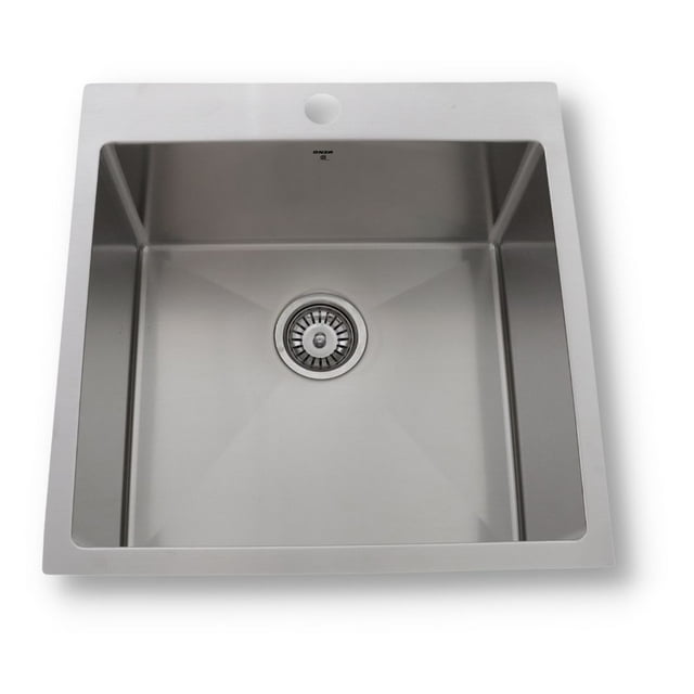 ONEX Bol Unique Encastrable 20"X20 Pouces -10"d Évier en Acier Inoxydable ODS2020-SQR