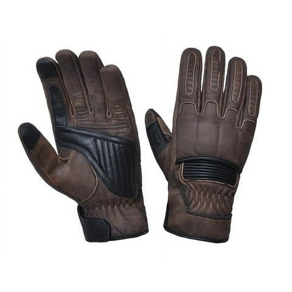 Unik International Mens Full Finger Leather Gloves