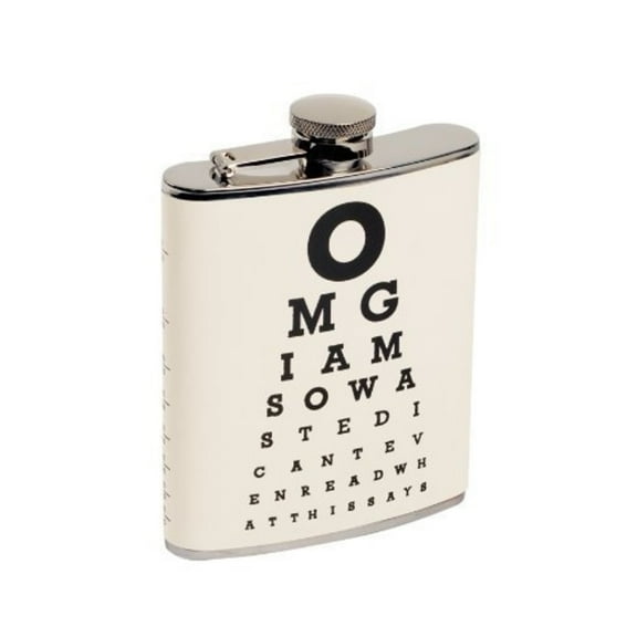 Wink Eye Chart Drinking Flask