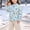 Sky Blue, variant on Toddler Girls Lightweight Puffer Jackets, Loose Short Fit Stand Collar Fall Winter Cartoon Print Warm Button Down Padded Coat for Girls Yellow Size 3-4 T