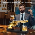 thumbnail image 3 of Set de decantadores Whiskey Gun LUXULISH para hombre con 2 vasos de chupito, 3 of 7