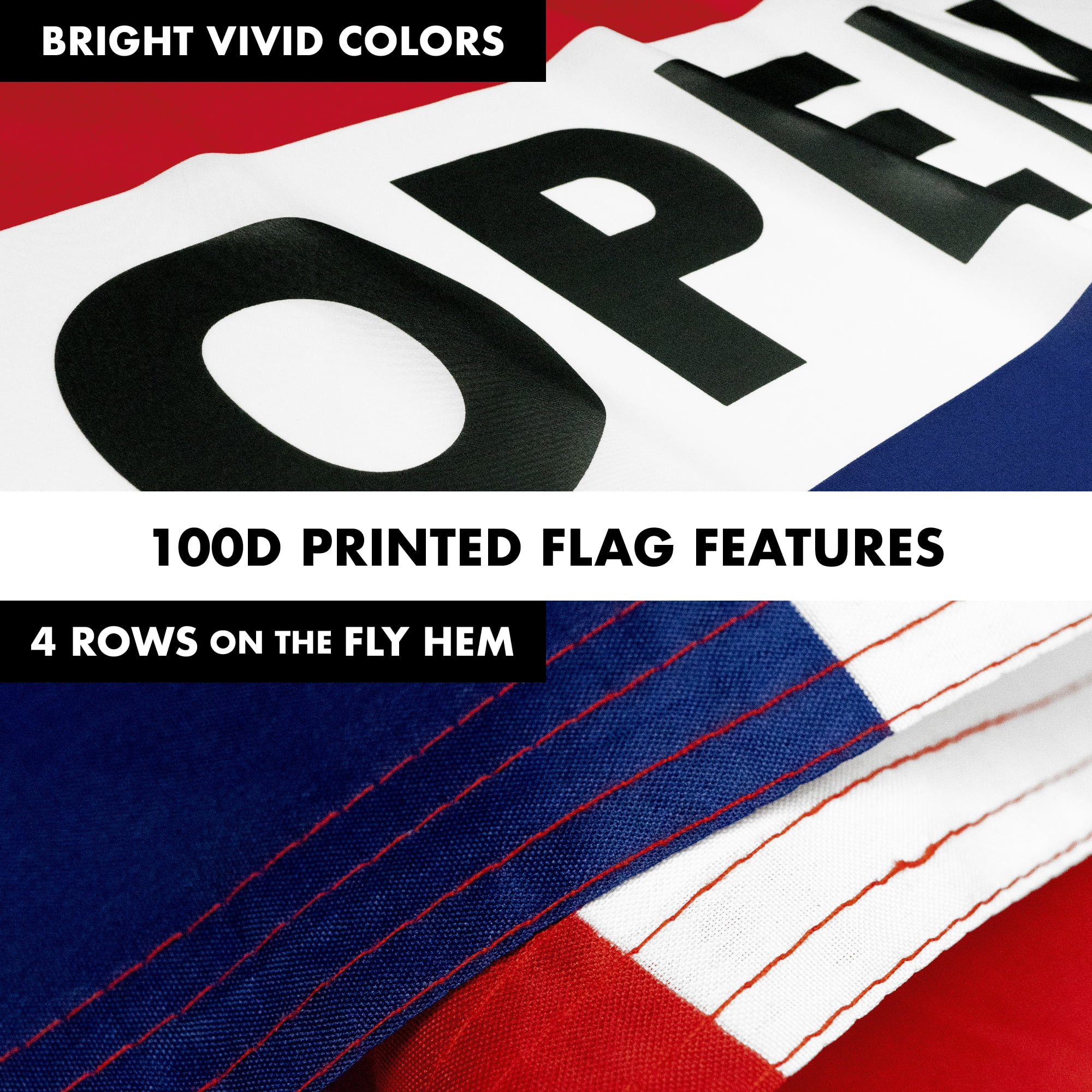 G128 - 6 Feet Tangle Free Spinning Flagpole (Black) Open Brass Grommets Printed 3x5 ft (Flag Included) Aluminum Flag Pole
