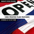 thumbnail image 3 of G128 - 6 Feet Tangle Free Spinning Flagpole (Black) Open Brass Grommets Printed 3x5 ft (Flag Included) Aluminum Flag Pole, 3 of 7