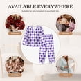 thumbnail image 7 of Logiee Purple argyle Print Womens Pajamas Set,Long Sleeve Sleepwear,Button Down Lounge Set 2 Pieces,Soft Nightwear Pjs Set-Medium, 7 of 7